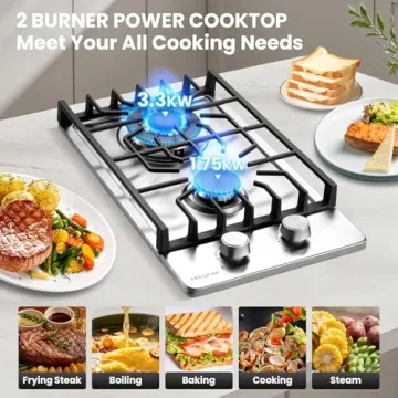 Highse 12 Inch Gas Cooktop - Safe, Efficient, Built-in Design