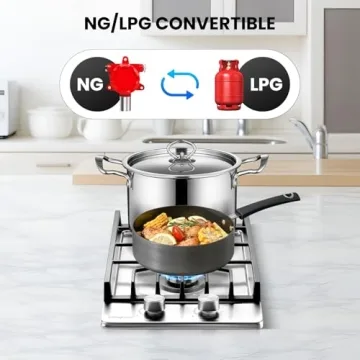 Highse 12 Inch Gas Cooktop - Safe, Efficient, Built-in Design
