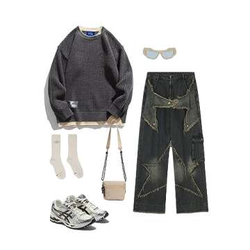 Aelfric Eden Oversized Sweater Fake Two Basic Classic Sweaters Casual Soft Pullover Streetwear Tops