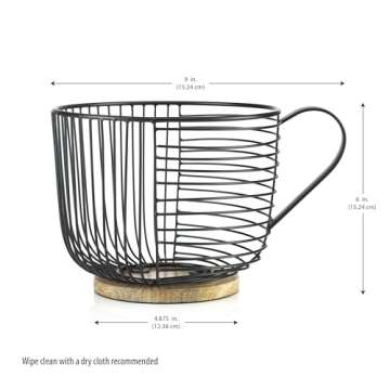 MosJos K Cup Holder Organizer, Sturdy Coffee Pod Holder Organizer, 35 Kcup Large Capacity Storage Basket for Kitchen Counter and Office Desktop (Circular Grid)