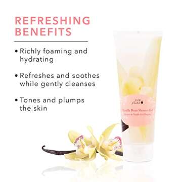 100% PURE Vanilla Bean Shower Gel - Deeply Hydrating Wash