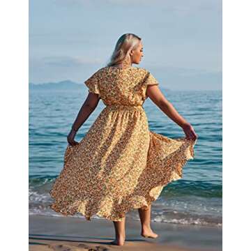 In'voland Plus Size Floral Maxi Dress for Women