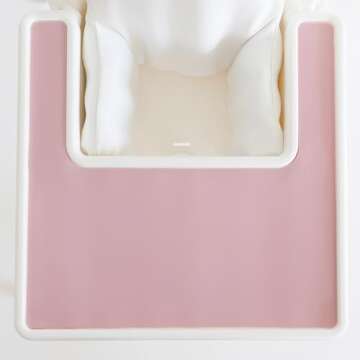 Yeah Baby Goods Placemats Compatible w/Antilop High Chair (Dusty Rose) - Slip-Resistant & Food-Grade...