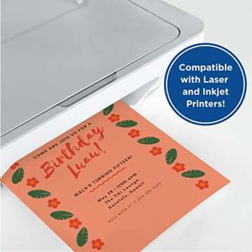 Printworks Tropical Colored Paper - 5 Assorted Colors, 300 Sheets, 8.5” x 11”