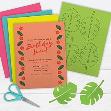 Printworks Tropical Colored Paper - 5 Assorted Colors, 300 Sheets, 8.5” x 11”