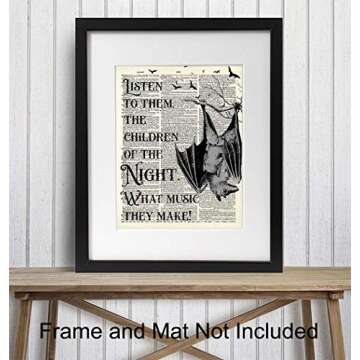 Gothic Vampire Bats Wall Decor - Unique Home Art Print