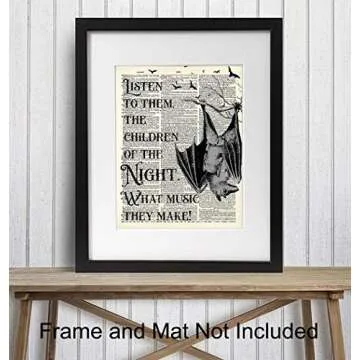 Gothic Vampire Bats Wall Decor - Unique Home Art Print