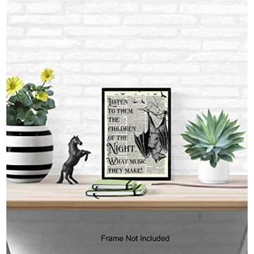 Gothic Vampire Bats Wall Decor - Unique Home Art Print