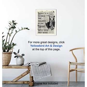 Gothic Vampire Bats Wall Decor - Unique Home Art Print