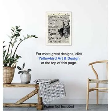 Gothic Vampire Bats Wall Decor - Unique Home Art Print