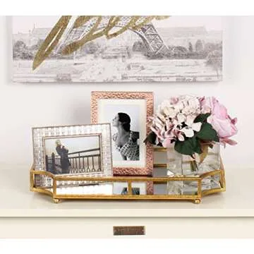 Elegant Kate and Laurel Metal Mirrored Decorative Tray