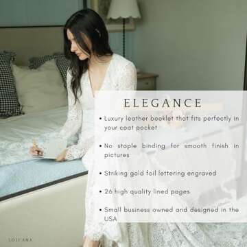 Luxurious Leather Vow Book with Gold Foil Lettering | Vow Books His and Hers | 4x6 His and Her Vows Book Set | Wedding Vow Books His and Hers | Vows Book His and Hers | Wedding Registry Ideas