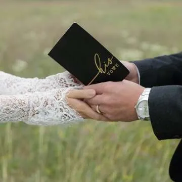 Luxurious Leather Vow Book with Gold Foil Lettering | Vow Books His and Hers | 4x6 His and Her Vows Book Set | Wedding Vow Books His and Hers | Vows Book His and Hers | Wedding Registry Ideas