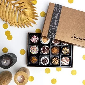 Gourmet Birthday Gift Box of Chocolate-Covered Cookies