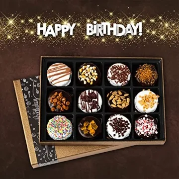 Gourmet Birthday Gift Box of Chocolate-Covered Cookies