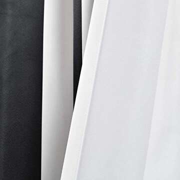 Lush Decor Wilbur Light Filtering Striped Window Curtains Set, 84 in L Panel Pair, Black, C32978P15-000