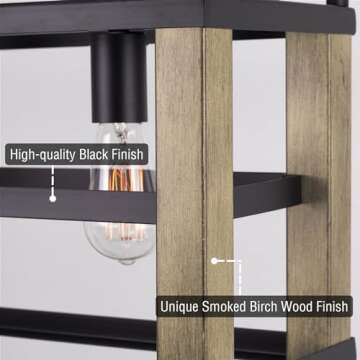 Kira Home Goodwin 34" 4-Light Farmhouse Kitchen Island Pendant Light + Linear Rectangle Chandelier, ...