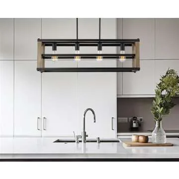 Kira Home Goodwin 4-Light Farmhouse Kitchen Island Pendant