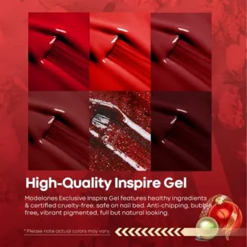 Modelones Gel Nail Polish Set - 6 Vibrant Red Shades