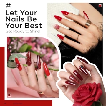 Modelones Gel Nail Polish Set - 6 Vibrant Red Shades