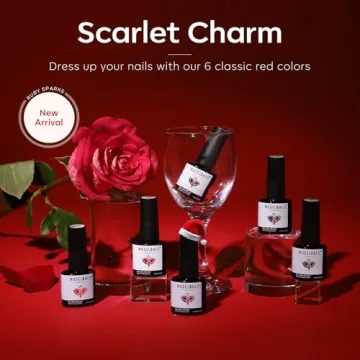 Modelones Gel Nail Polish Set - 6 Vibrant Red Shades