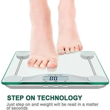 NUTRI FIT Smart Digital Bathroom Scale with Accurate Measurement