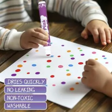 DOSEWART 12-Color Washable Dot Markers for Kids
