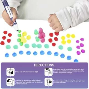 DOSEWART 12-Color Washable Dot Markers for Kids