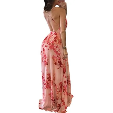 Remelon Women's Spaghetti Strap Maxi Dress for Weddings