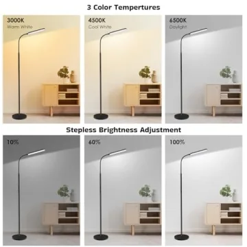Dimunt LED Floor Lamp Adjustable Brightness Remote Control