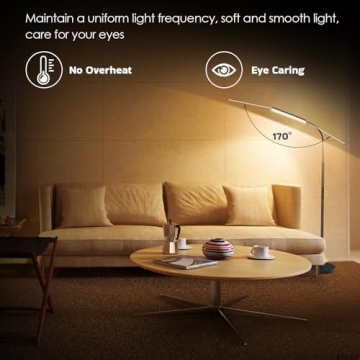 Dimunt LED Floor Lamp Adjustable Brightness Remote Control