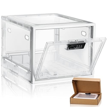 Secure & Spacious Lockable Medicine Box for Home Safety - White