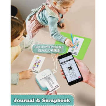 Memoking Mini Portable Inkless Printer for Bluetooth