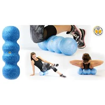 Rollga STANDARD - The BETTER Foam Roller for Flexibility, Muscle Recovery, Back & Neck Massage, & Exercise (Blue).