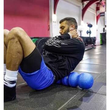 Rollga STANDARD - The BETTER Foam Roller for Flexibility, Muscle Recovery, Back & Neck Massage, & Exercise (Blue).