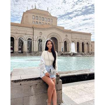 OQQ Womens 3 Piece Long Sleeve Tops Crew Neck Stretch Fitted Underscrubs Layer Tee Shirts 2025 Casual Outfits Black Grey Beige