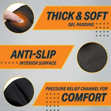 Bikeroo Comfort Bike Seat Cushion - Black Narrow Padded Gel Cover for Exercise, Mountain & Road Bikes, Universal Fit for Peloton & Stationary Bikes