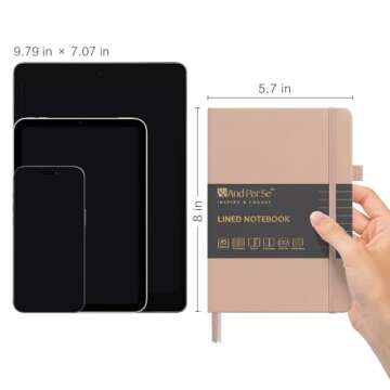 &And Per Se Lined Journal Notebook, 160 Pages, A5 5.7 x 8 inches College Ruled Thick Paper Notebook ...