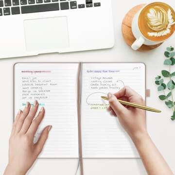 &And Per Se Lined Journal Notebook, 160 Pages, A5 5.7 x 8 inches College Ruled Thick Paper Notebook Journals for Writing, Hardcover Notebooks for Women Men Office School (1 Pack, Apricot)