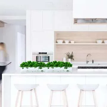 LOYWREE 2 Pack Flower Vase Acrylic Rectangular Floral Centerpiece for Dining Table - Total 24 Inches Long Rectangle Vase - Clear Vases for Home Decor Wedding(Flowers not Included)