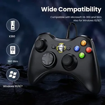 VOYEE Wired 360 Controller - Xbox 360 & PC Compatible