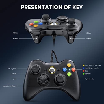 VOYEE Wired 360 Controller - Xbox 360 & PC Compatible