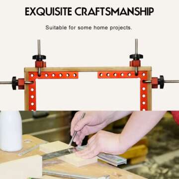 90 Degree Cabinet Clamp, 5.5" x 5.5"(14 x 14cm) Aluminum Alloy Right Angle square Corner Clamps for Woodworking Tools, Drawers, Picture Frame (2pack)