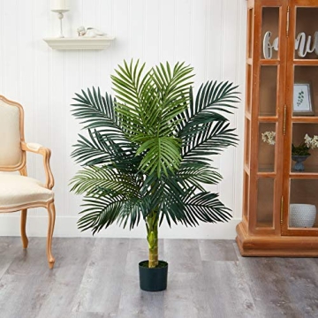 4ft Golden Cane Palm Artificial Tree for Home Decor