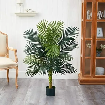 4ft Golden Cane Palm Artificial Tree for Home Decor