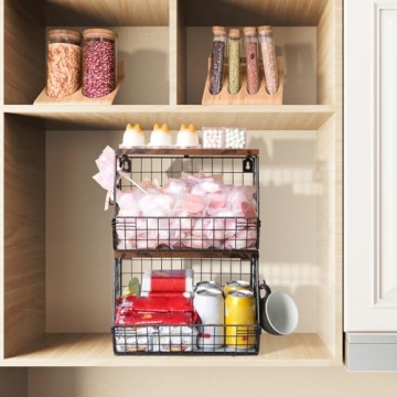 Mefirt 2pcs Fruit Basket for Stylish Kitchen Storage