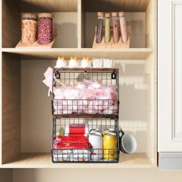 Mefirt 2pcs Fruit Basket for Stylish Kitchen Storage