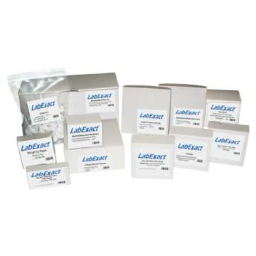 LabExact 1200159 W44 Cellulose Weighing Paper Sheet, Nitrogen Free, Non-Absorbing, High-Gloss, 4 x 4...