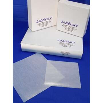 LabExact 1200159 W44 Cellulose Weighing Paper Sheet, Nitrogen Free, Non-Absorbing, High-Gloss, 4 x 4 Inches (Pack of 500)
