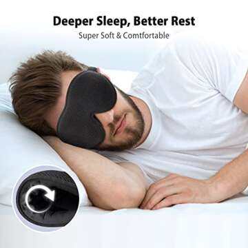 Ezona Sleep Mask for Full Darkness and Comfort in Style